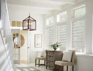 white layered shades
